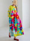 Ravena | Rainbow Print Cotton Dresses Pockets Patchwork