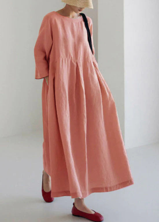 Ravena | Rainbow Print Cotton Dresses Pockets Patchwork