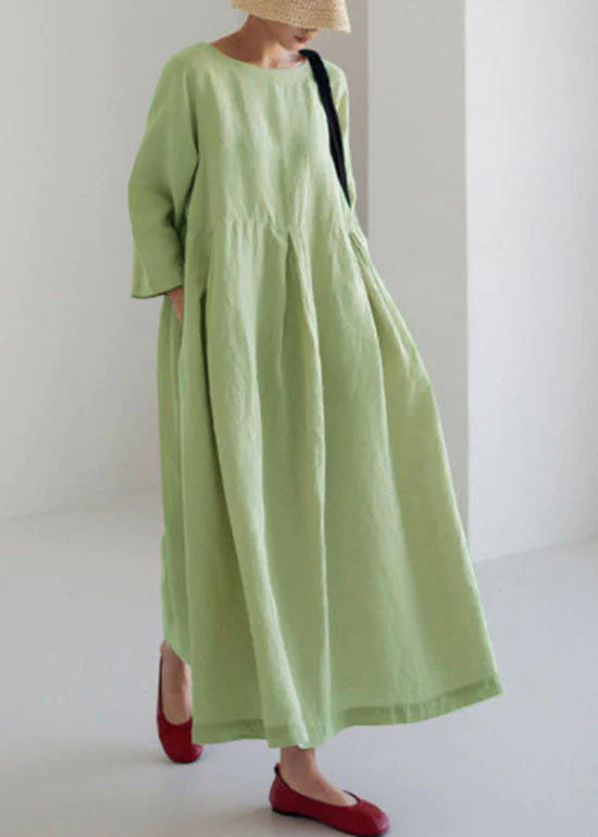 Ravena | Rainbow Print Cotton Dresses Pockets Patchwork