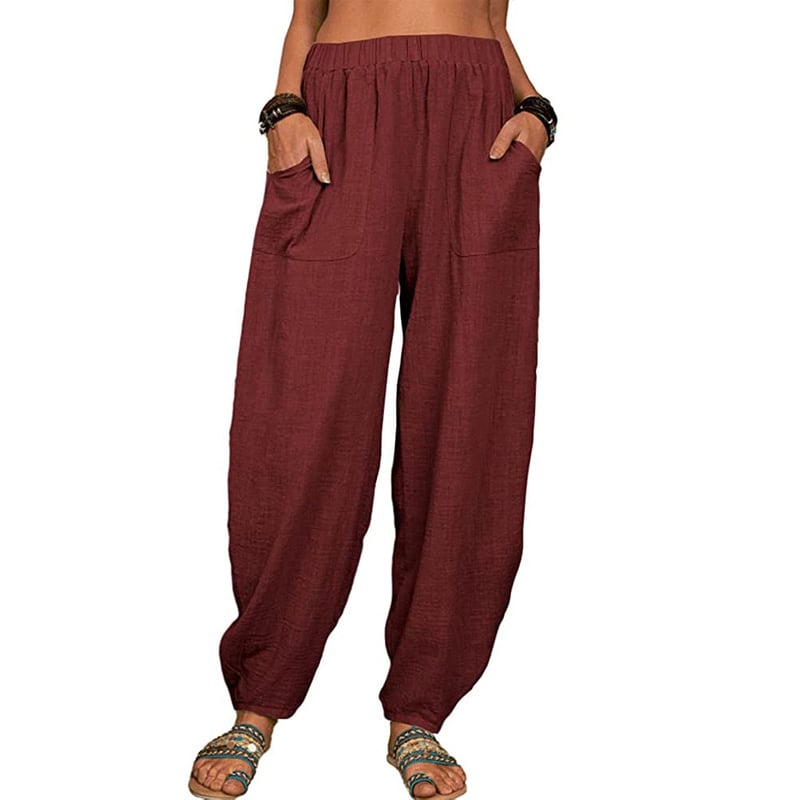 SISI | Loose Cotton and Linen Harem Pants