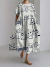 Vivienne | Women's Dogs Print Short Sleeve Casual Dress