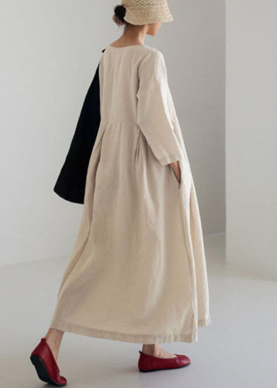 Ravena | Rainbow Print Cotton Dresses Pockets Patchwork