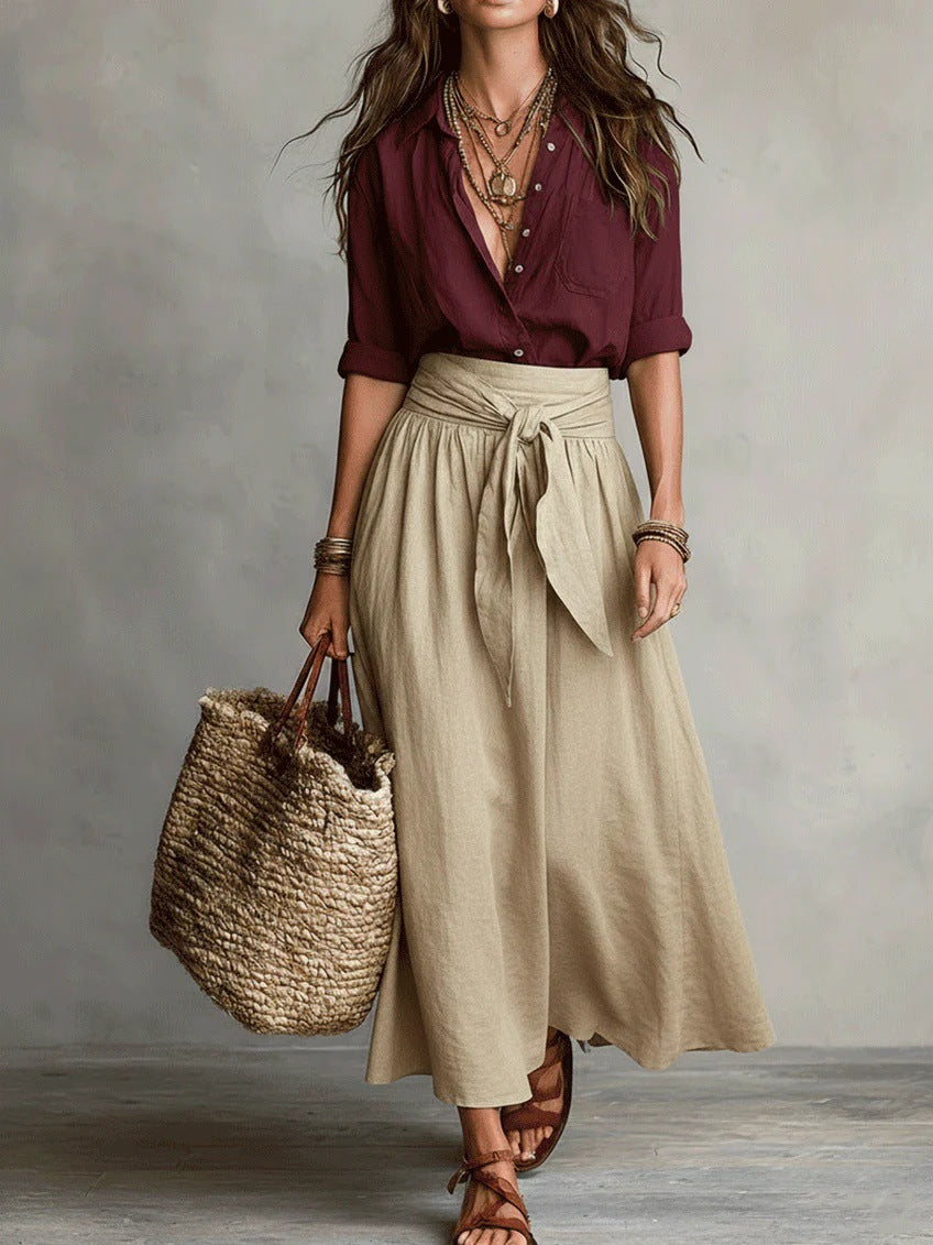 Celeste | Tie-Waist Midi Set