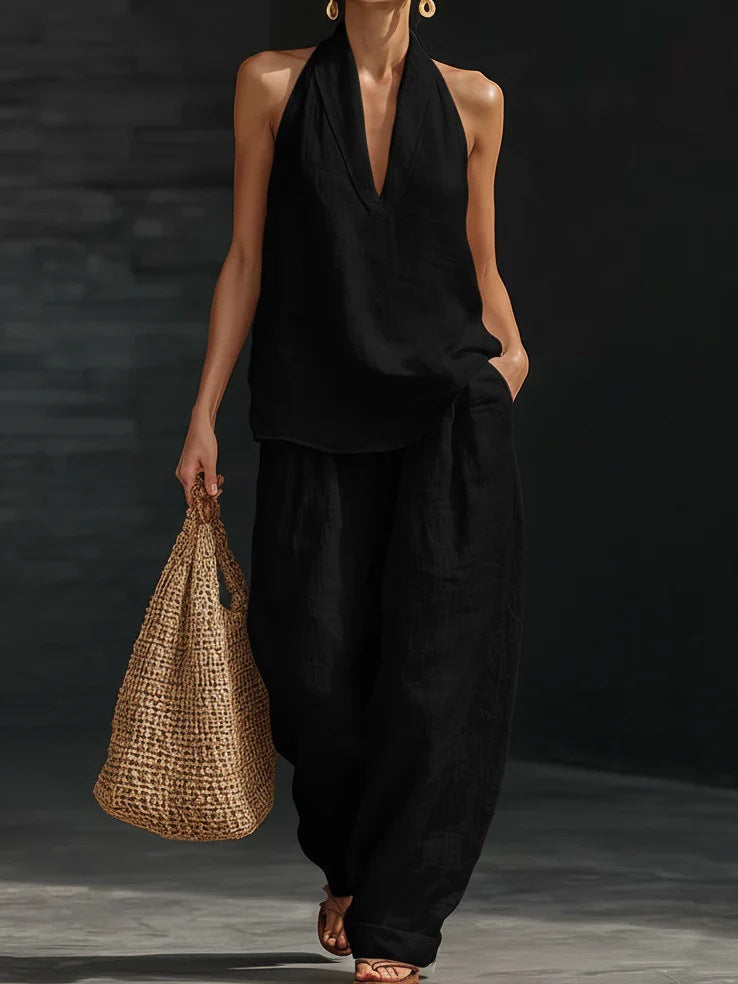 Zara | Sleeveless Top and Wide Trousers