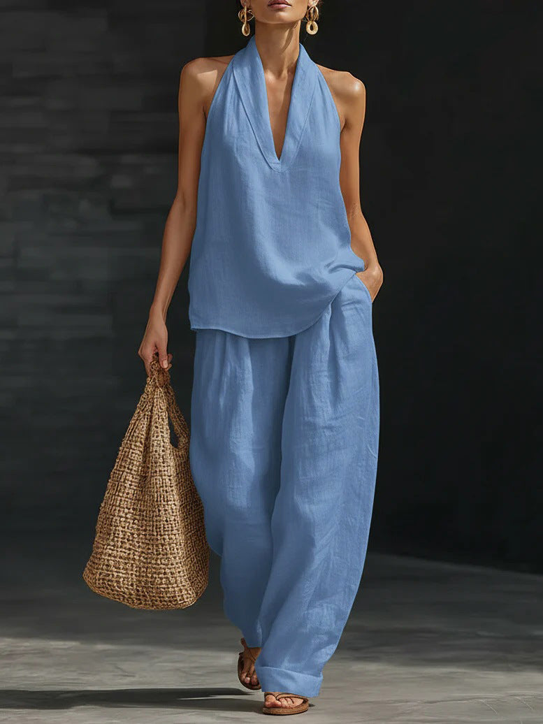 Zara | Sleeveless Top and Wide Trousers