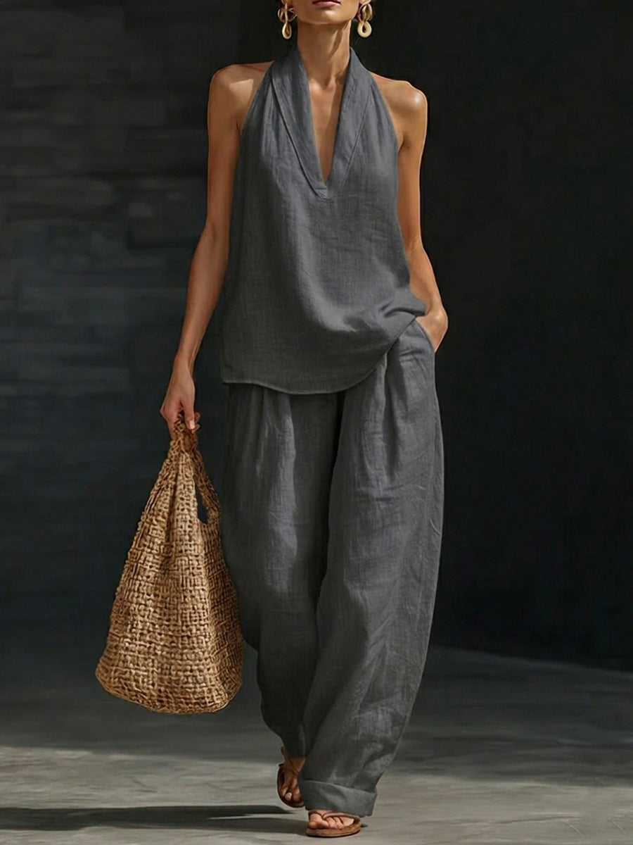 Zara | Sleeveless Top and Wide Trousers