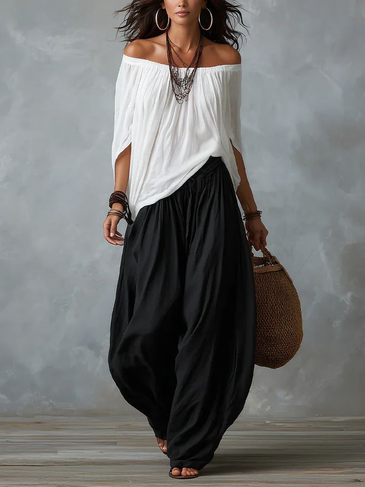 Celine | Effortless Off-Shoulder Two-Piece Set