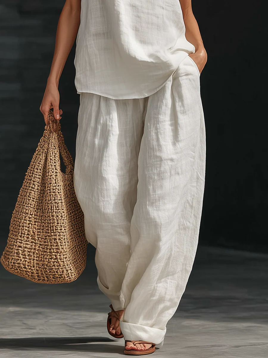Zara | Sleeveless Top and Wide Trousers