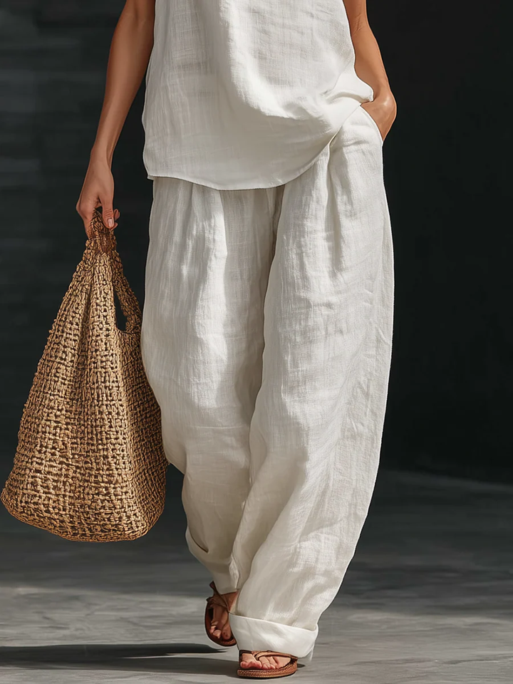 Zara | Sleeveless Top and Wide Trousers