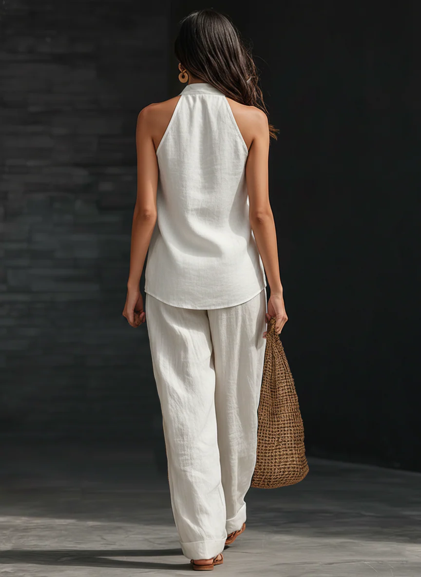 Zara | Sleeveless Top and Wide Trousers